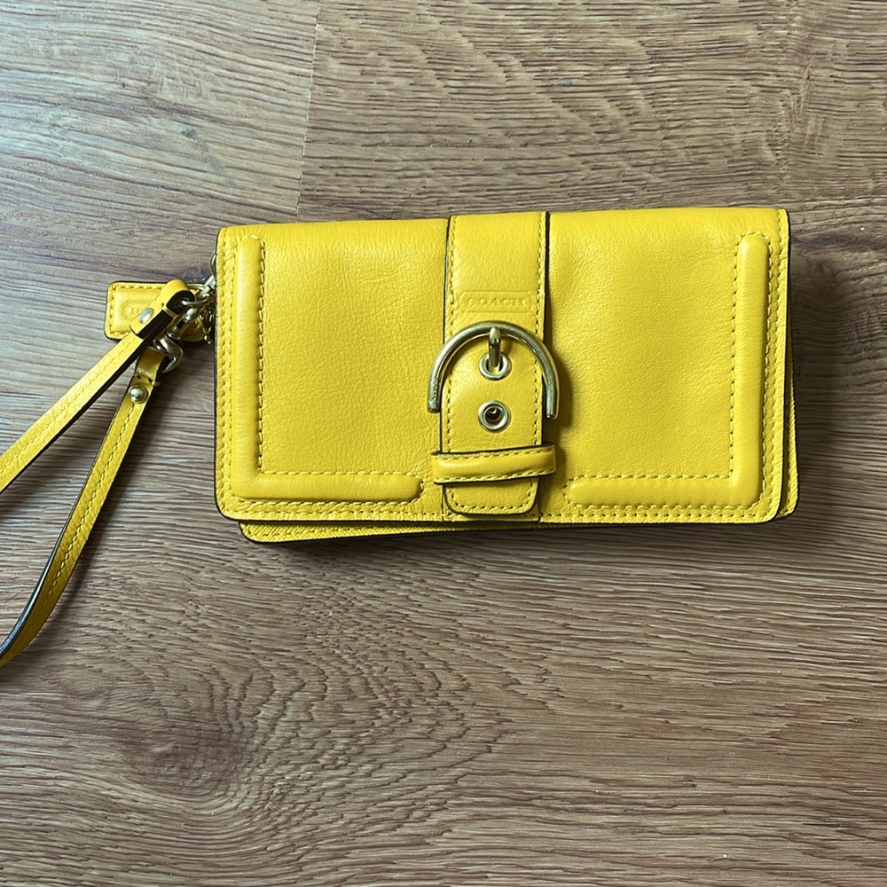 Coach Leather Small Wristlet